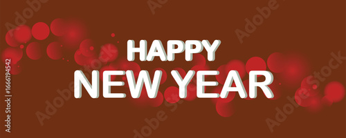 Happy New Year 2026. Template for greeting card, invitation, poster, flyer, web. Vector illustration isolated on background.
