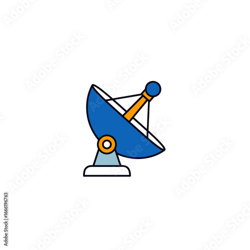 Illustration of a satellite dish antenna.