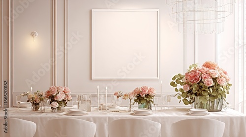Elegant Floral Table Setting in Bright Modern Dining Room