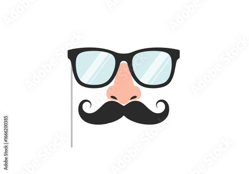 Fun disguise accessories for parties and events with nose glasses and moustache