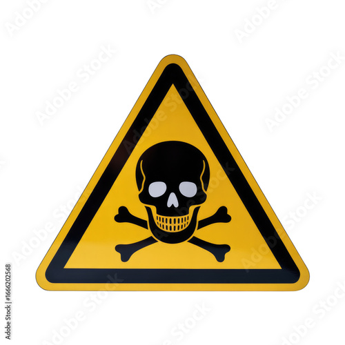 Skull and crossbones danger warning sign, No entry sign