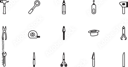 set of tools isolated on white