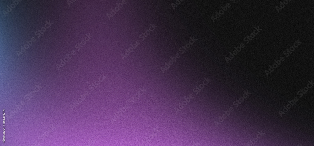 Fototapeta premium Abstract grainy background with glowing noise texture and smooth blue black purple gradient for web banner