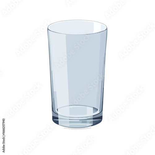 Empty glass tumbler illustration on black background glassware kitchenware object