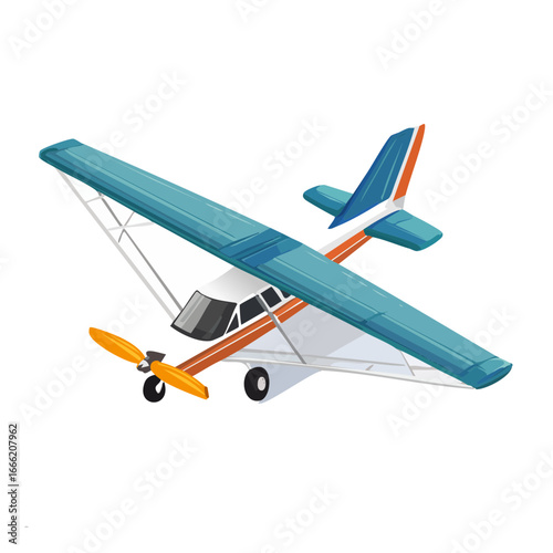 Cartoon light airplane illustration soaring high concept flying lessons aerial adventures aviation exploration journey freedom travel