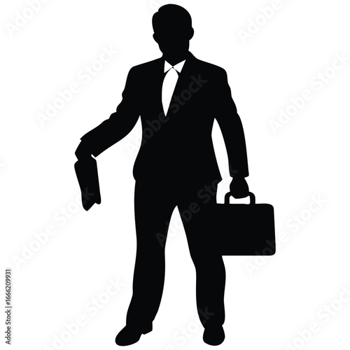 silhouette of a businessman