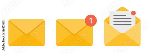 message and mail notification icons