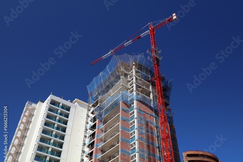 Canvas-taulu New hotel building under construction