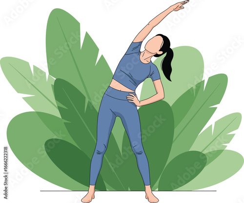 young woman doing yoga