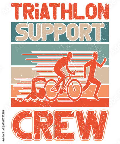 Triathlon Support Crew Vintage Design