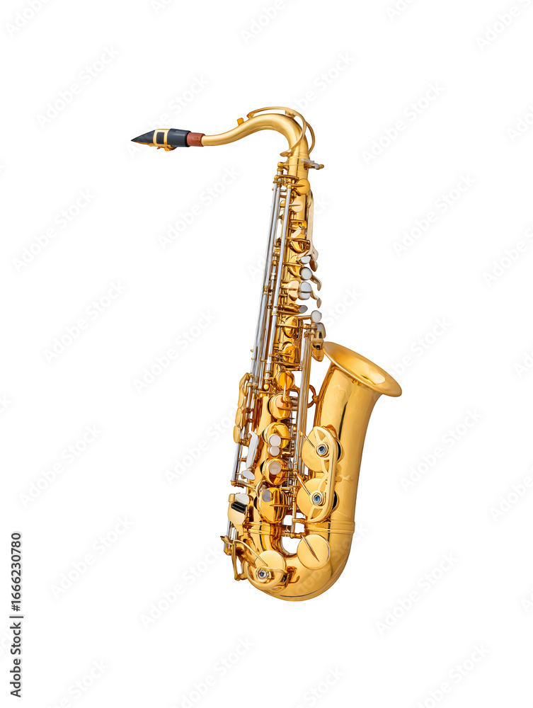 Naklejka premium A detailed saxophone showcasing its design and features 