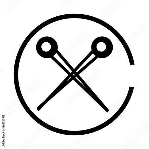 needle pin for sewing vector illustration