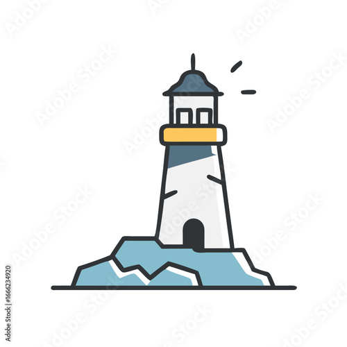 lighthouse on a white background