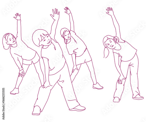 Children exercising in fitness class
