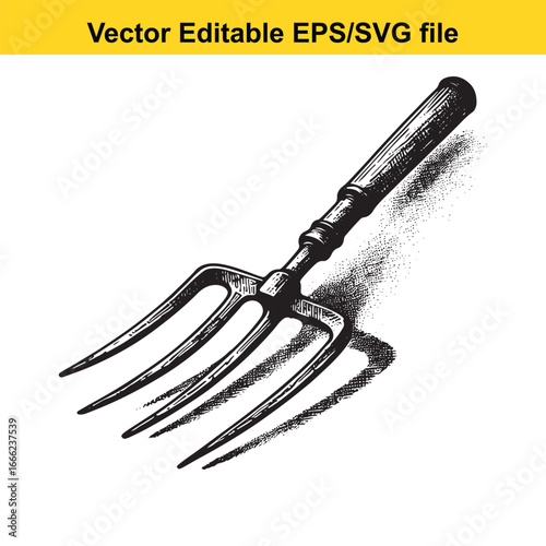 Pitchfork isolated on white background