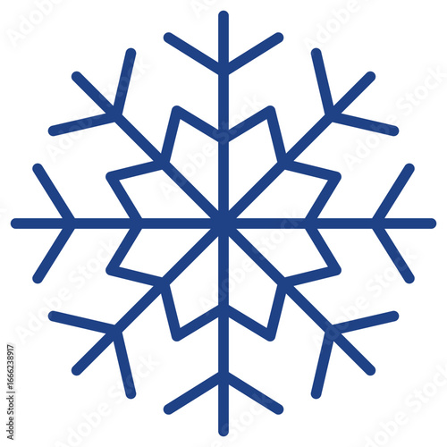 Snowflake Simple Vector Icon Collection