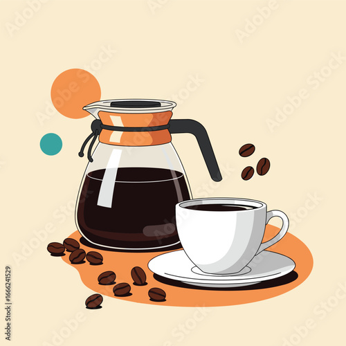 Freshly brewed coffee ready to enjoy, perfect for cafes, menus, and morning inspiration