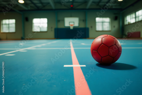 Indoor Sports Gymnasium Court Red Ball Competition Active Recreation