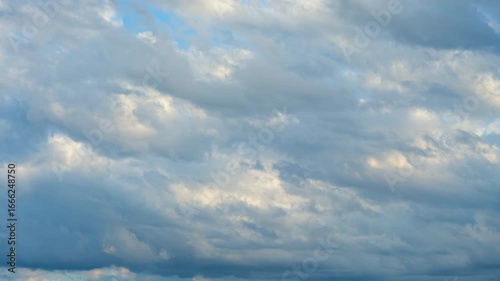   white clouds and blue sky time lapse