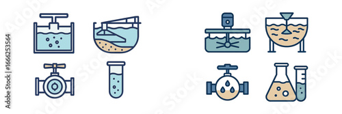 Chemical Process Equipment and Lab Glassware Icons