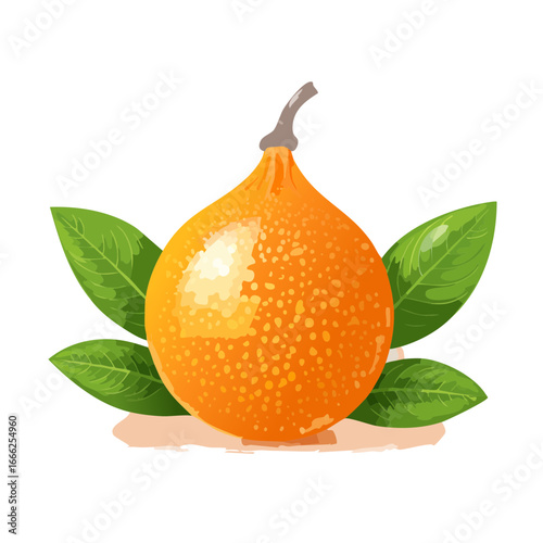 Passion Fruit with Leaves on Black Background - Exotic Fruit Still Life