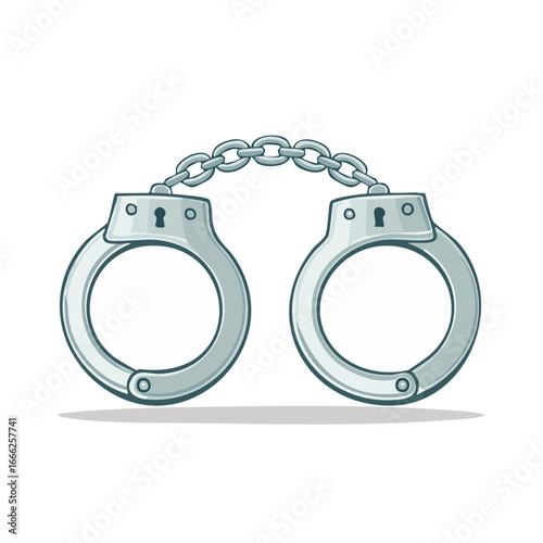 Isolated Handcuffs Crime and Justice Symbol Concept Illustration Criminal Justice System