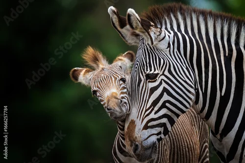 Obraz Grant zebra with foal