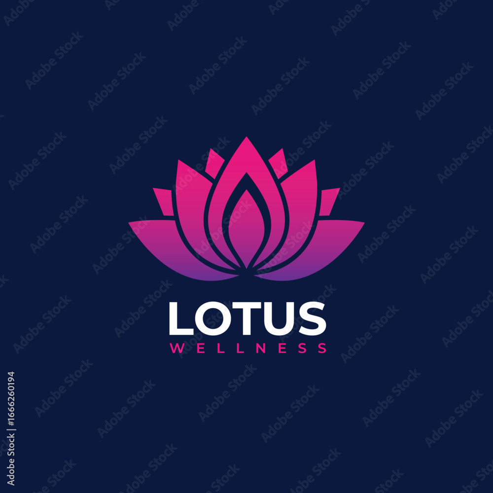Fototapeta premium Lotus wellness beauty product logo