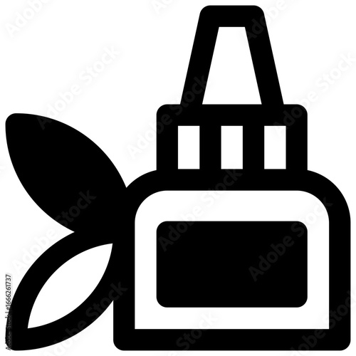 Eco-friendly ink. Outlined stroke vector icon with black-filled details.