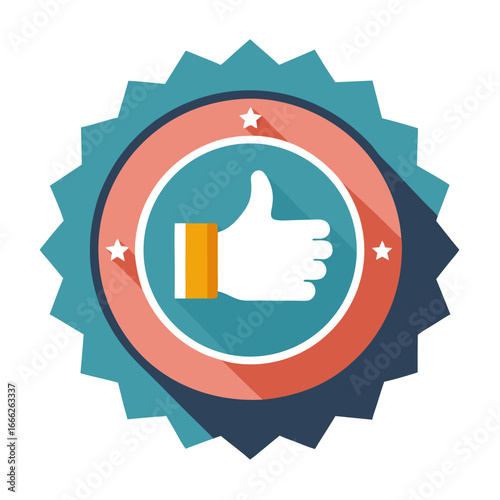 Thumb up and down icon symbol for like and dislike gesture illustration