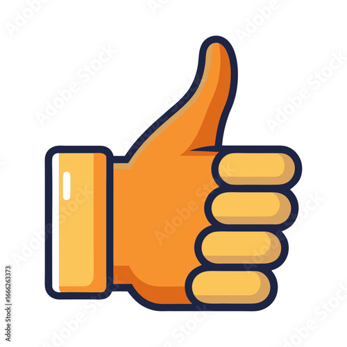 Thumb up and down icon symbol for like and dislike gesture illustration