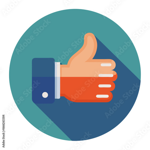 Thumb up and down icon symbol for like and dislike gesture illustration