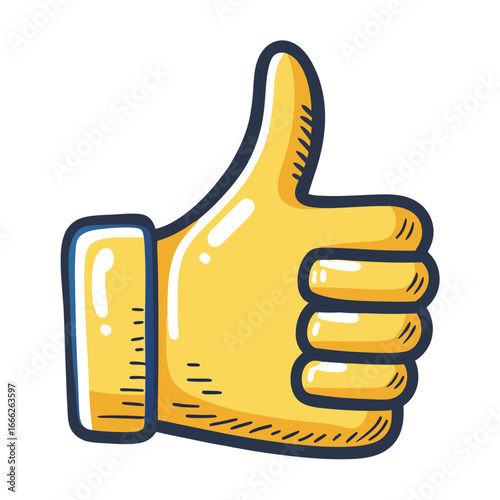 Thumb up and down icon symbol for like and dislike gesture illustration