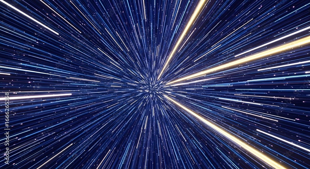 Obraz premium Captivating Starstream: A Stunning Visual Journey Through Light and Space at High Speed