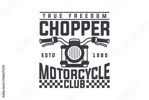 Custom Motorcycle Club Logo Chopper Bike