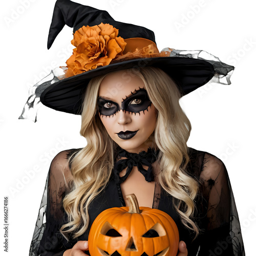 halloween witch with a halloween pumpkin, halloween witch with a womam, halloween witch with pumpkin