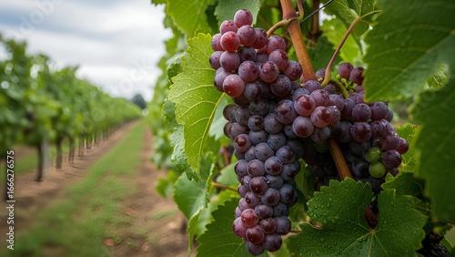 Wallpaper Mural Ripening grapes on a vine in a sunny vineyard for wine production Torontodigital.ca