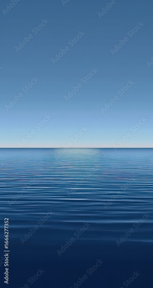 Fototapeta premium Tranquil Blue Ocean Horizon Landscape
