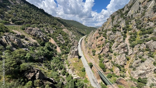 Panoramic view of Despeñaperros Natural Park from viewpoint
