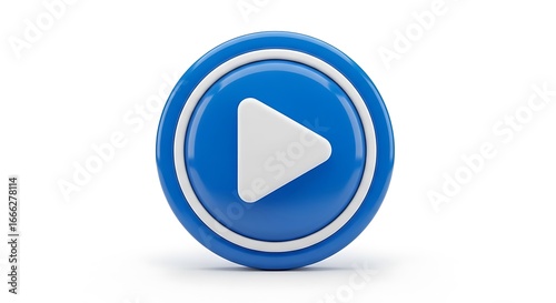 Free Download Blue oval play button with white triangle icon on a white background - GFXLoad