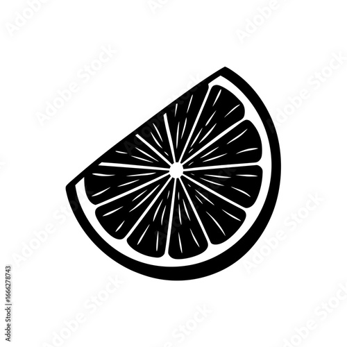 Bright citrus orange slice vector illustration fresh juicy fruit graphic design element