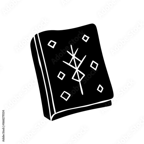 Ancient rune book illustration vector graphic scalable emblem symbol ancient text magic lore