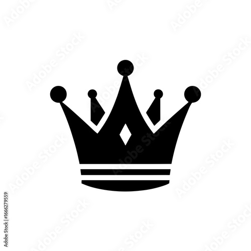 Golden royal crown jewel icon vector scalable illustration for royalty and prestige