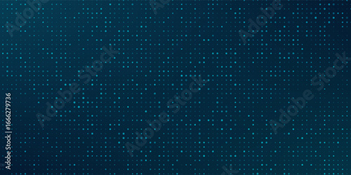 Abstract Blue Technology Background. Binary Computer Code. Programming / Coding / Hacker concept. Vector Background Illustration.