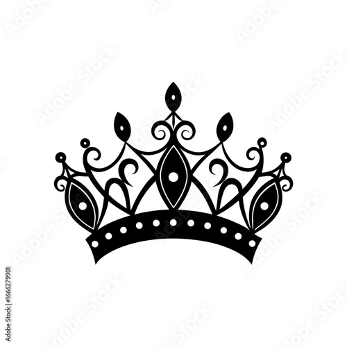 Elegant ornamental crown jewel illustration vector graphic scalable for royalty and luxury designs