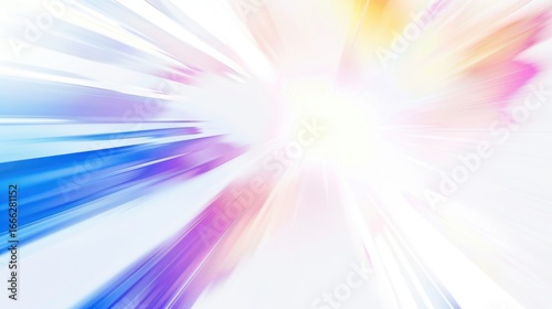 Abstract Radial Light Effects: Glowing Halos & Brilliant Flares on White Background