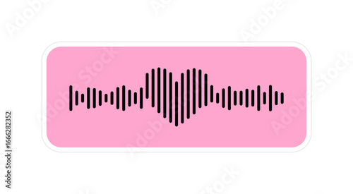 Sound wave in the shape of a heart icon