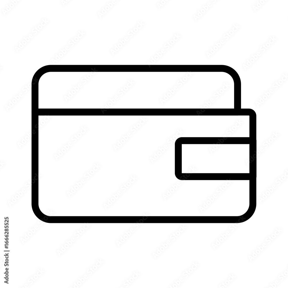 Illustration of a black wallet icon (business and finance) on a white background Illustration of a black wallet icon (business and finance) on a white background