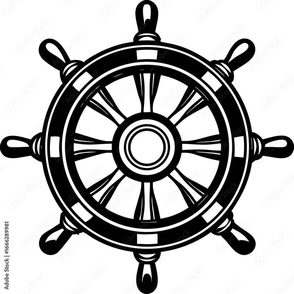 Obraz premium steering wheel vector illustration