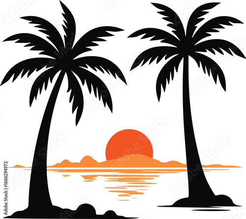 palm trees on the beach